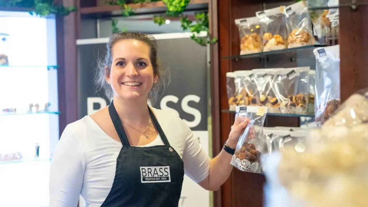 Business-Fotoshooting in einer Bäckerei